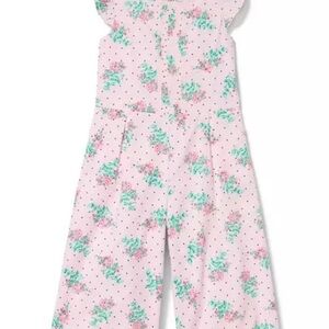 Janie and Jack Pink Floral Wide-Leg Jumpsuit